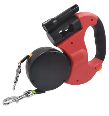 Dual Dog Leash with Flashlight